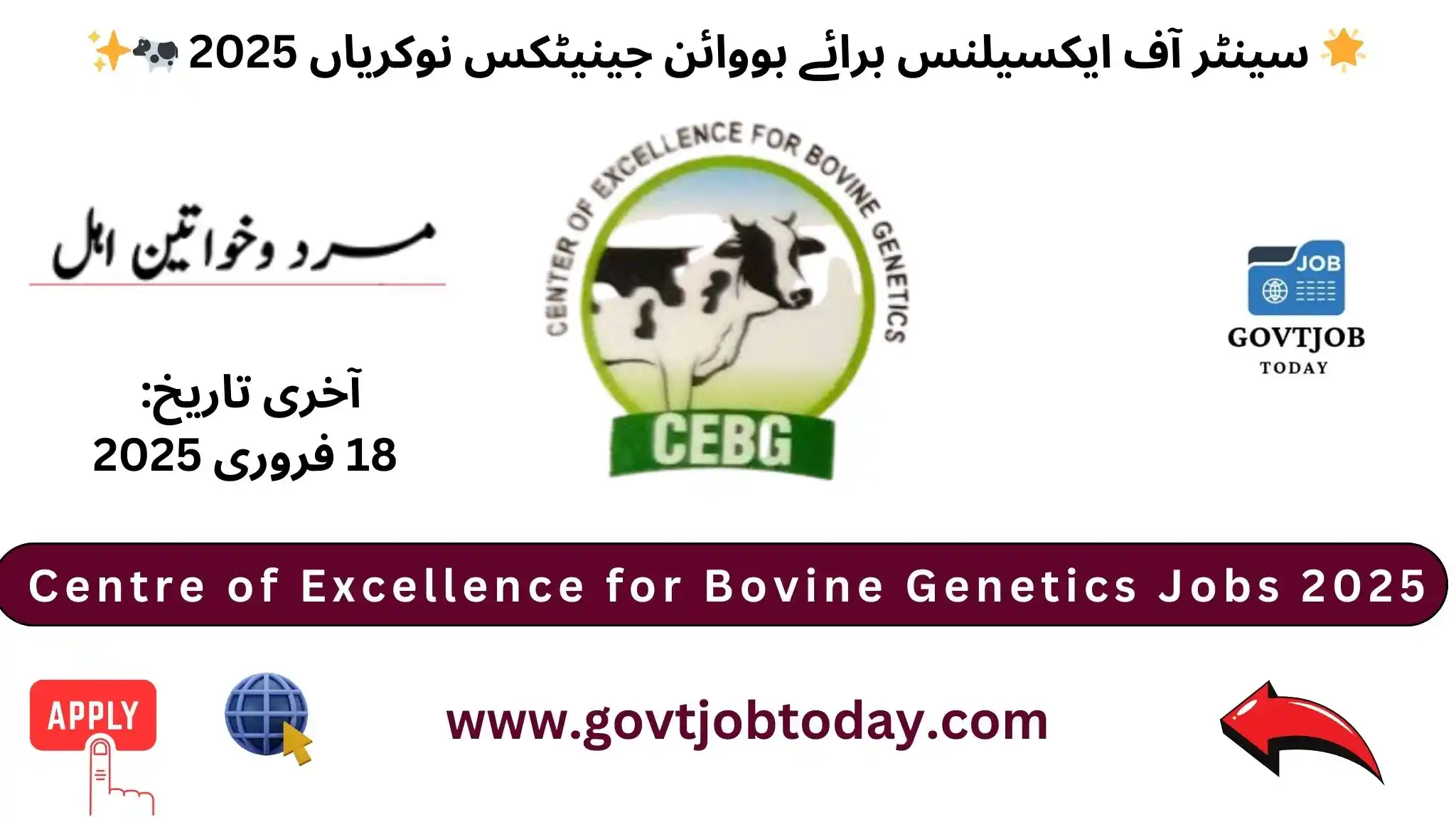 Centre of Excellence for Bovine Genetics Jobs 2025-govtjobtoday.com